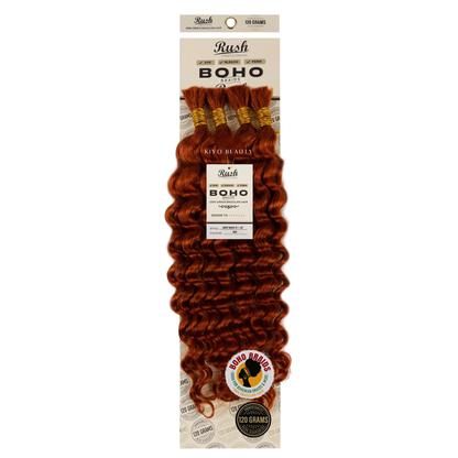 Rush 100% Virgin Brazilian Boho Braids Deep Wave Bulk 21-23'