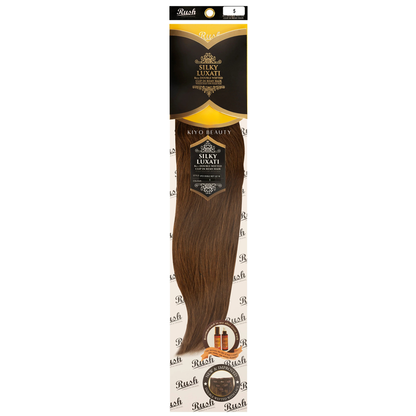 Rush Silky Luxati Human Hair Extension 8pc Full Head Double Weft Clip in 18"