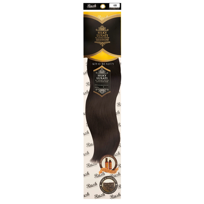 Rush Silky Luxati Human Hair Extension 8pc Full Head Double Weft Clip in 18"