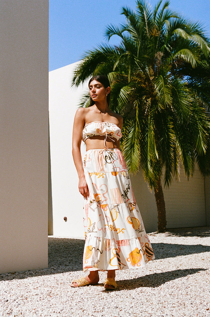 SAMPLE-Aviva Top - Amalfi Aperol