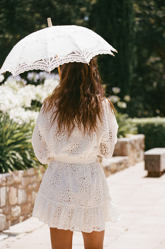 SAMPLE-Belted Lota Dress - Broderie