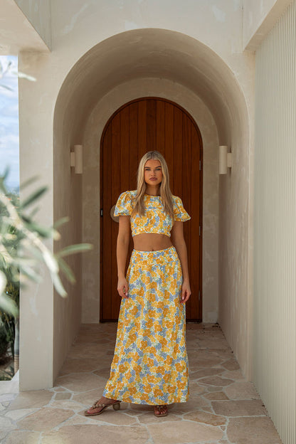 SAMPLE-Danica Top - Tropical Bud Floral