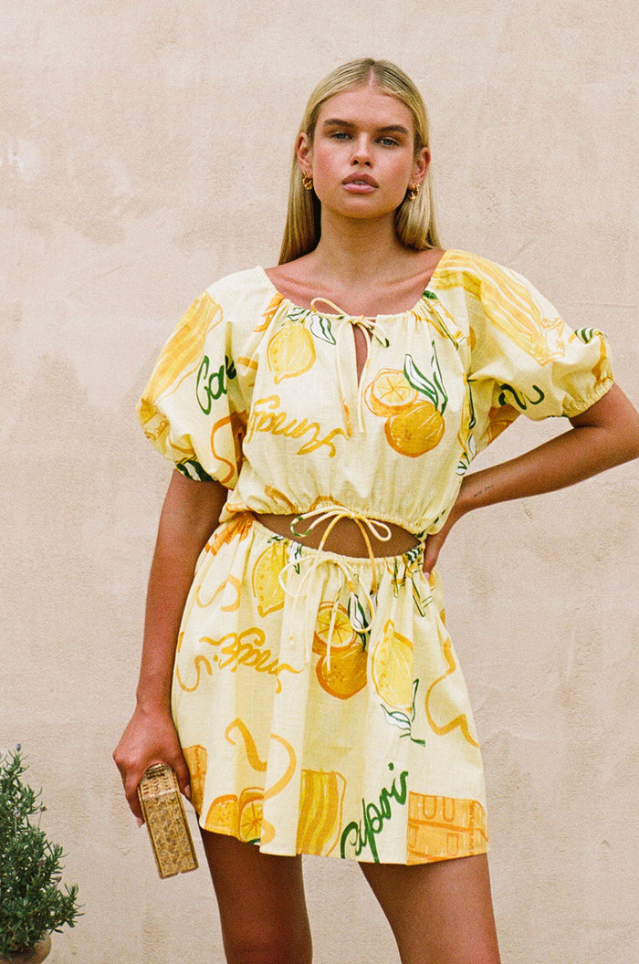 SAMPLE-Milo Dress - Amalfi Citrus
