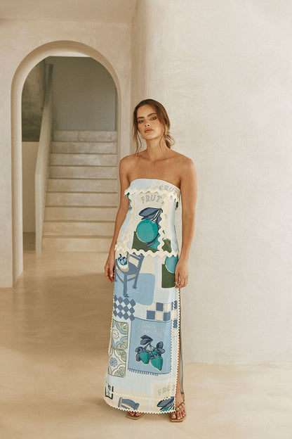 SAMPLE-Miriana Dress - Villagio Blue