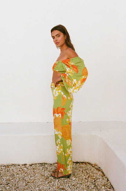 SAMPLE-Savannah Pants - Floral Sunset