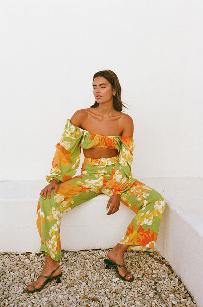 SAMPLE-Savannah Pants - Floral Sunset