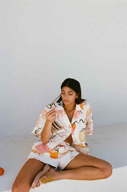 SAMPLE-Seona Shorts - Amalfi Aperol