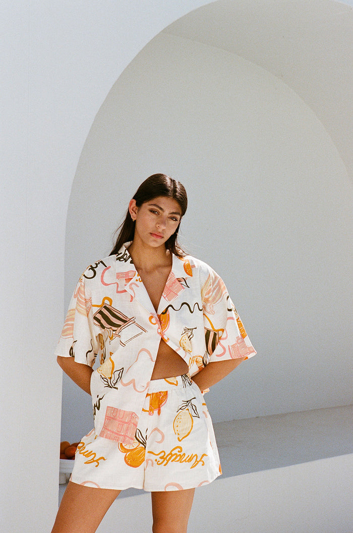 SAMPLE-Seona Top - Amalfi Aperol