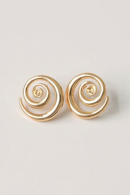 Scarlet Swirl Earrings Gold