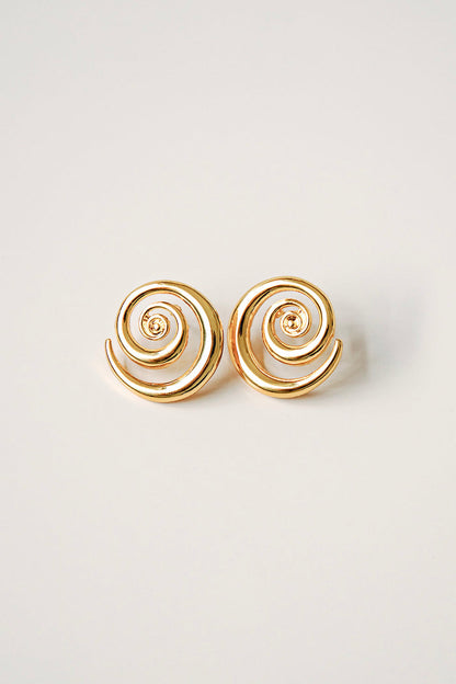 Scarlet Swirl Earrings Gold