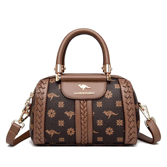 Brown Jasmine Daishu semi-woven shoulder bag cruelty-free triple-layer FTF Market UK