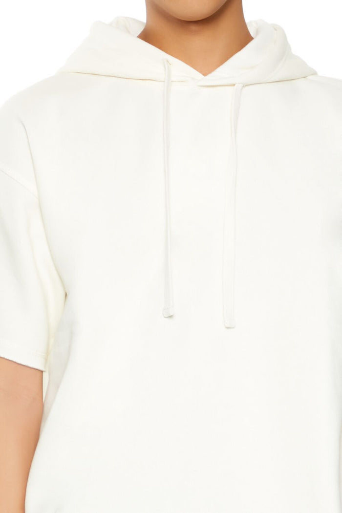Short-Sleeve Drawstring Hoodie