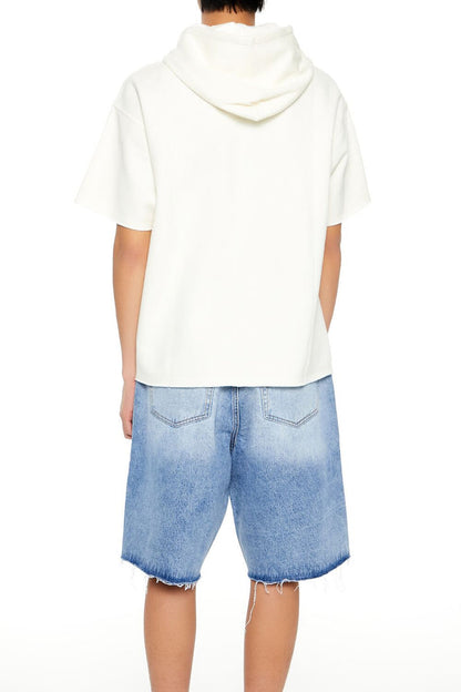 Short-Sleeve Drawstring Hoodie