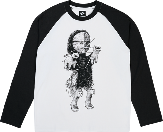 SIBERIAN GIRL RAGLAN BLACK / WHITE