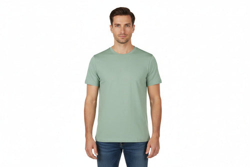 Slitstark t-shirt i dammgrön för herr