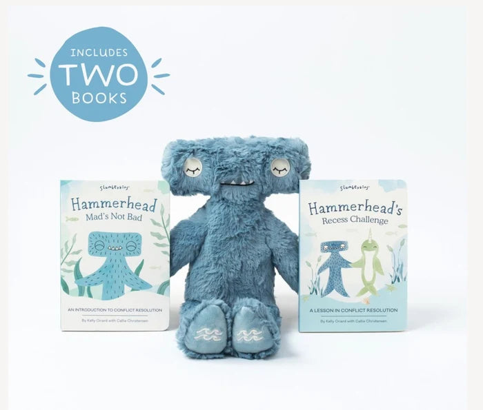 Slumberkins Hammerhead's Conflict Resolution Set - with 2 Books (9146366755124)