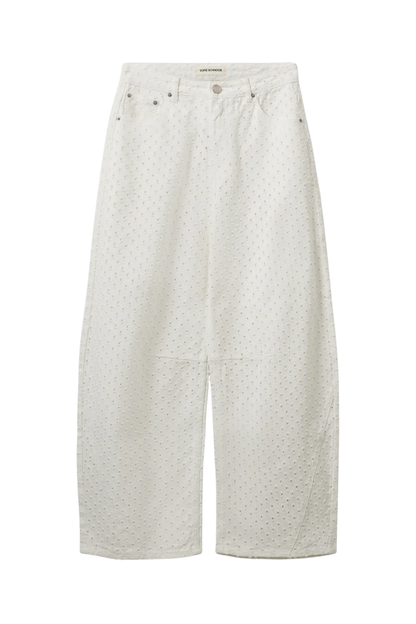 Sofie Schnoor Tomirsw Barrel Shape Jeans S262187 in off-white by Sofie Schnoor shop Dotique