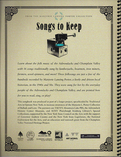 Songs to Keep Songbook