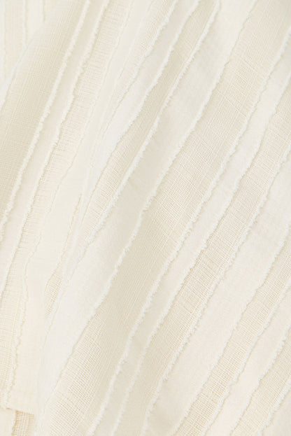 Cream Textured Stripe Strapless Sophie Playsuit