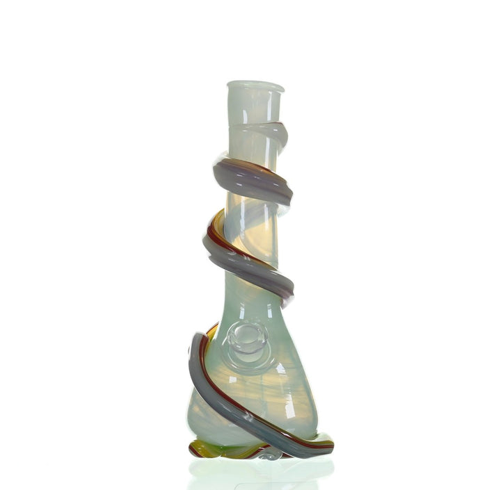 SPECIAL K GLASS Soft Glass Medium Cookie Handle Waterpipe #146 - Premium Glass Art at Smoke Spot