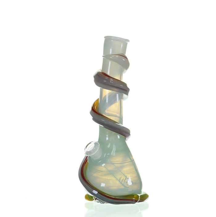Close-up view of SPECIAL K GLASS Soft Glass Medium Cookie Handle Waterpipe #146