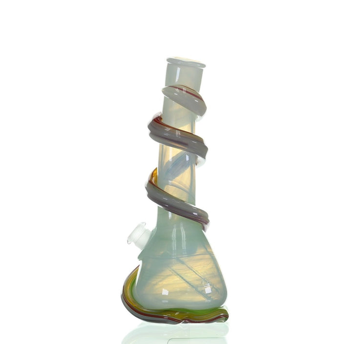 Side angle of SPECIAL K GLASS Soft Glass Medium Cookie Handle Waterpipe #146
