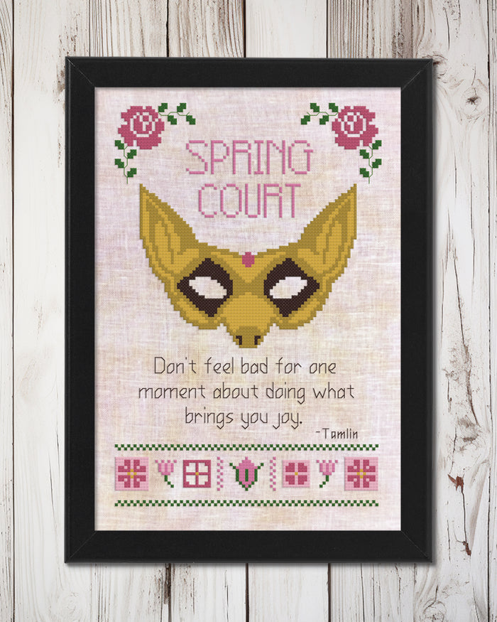 Spring Court Cross Stitch Pattern