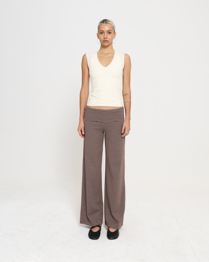 SS LAYERED RACER BACK TANK - Cream