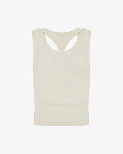 SS LAYERED RACER BACK TANK - Cream