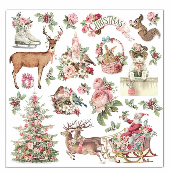 Stamperia 12x12 Paper Pack - Pink Christmas
