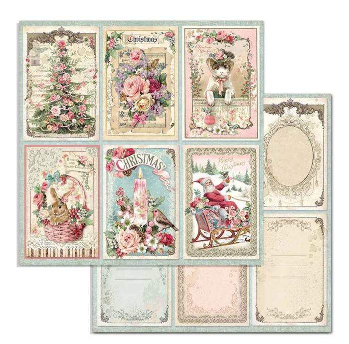 Stamperia 12x12 Paper Pack - Pink Christmas