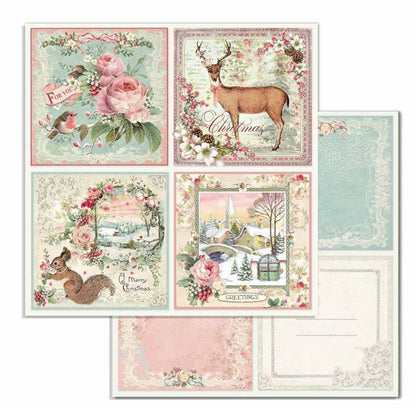Stamperia 12x12 Paper Pack - Pink Christmas