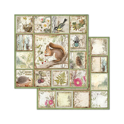Stamperia 8 X 8 Paper Pack - Forest