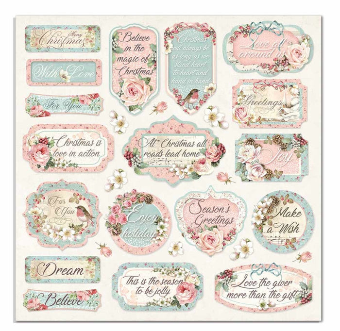 Stamperia 8x8 Paper Pack - Pink Christmas