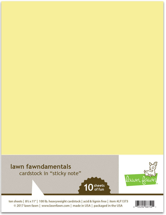 sticky note cardstock