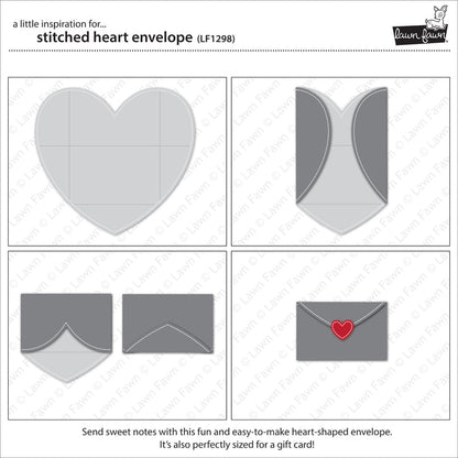 stitched heart envelope