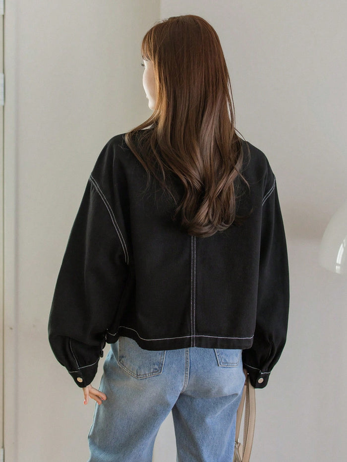 STITCHING DESIGN CASUAL JACKET