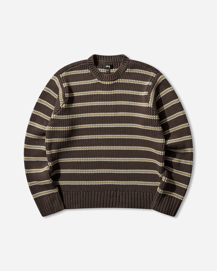 Stüssy Stripe Crew Forest Knitwears Sweaters 117272SJ 0410