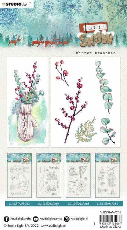 Studio Light Let It Snow Clear Stamps - Nr. 263, Winter Branches