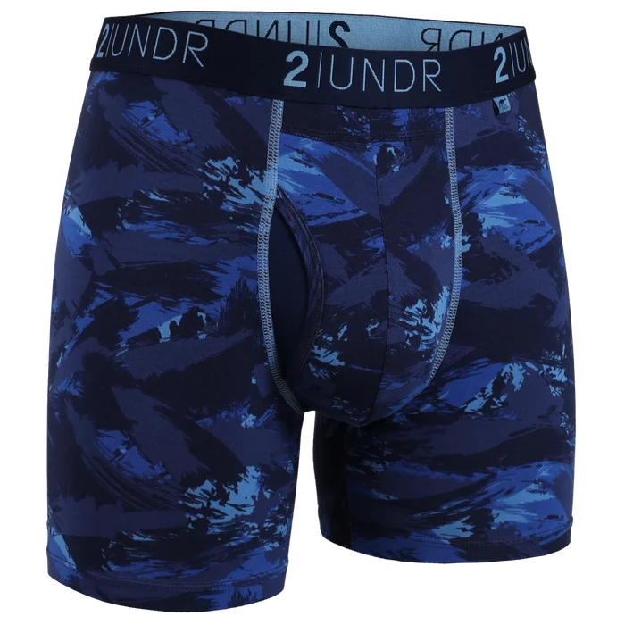 Swing Shift Boxer Brief - Blue Storm Print