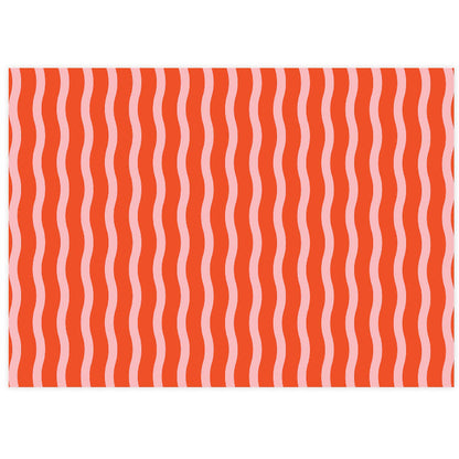 Tangy Red Fussy Stripe Tissue Paper