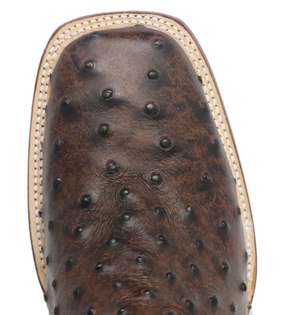 Tanner Mark Men's Big Cabin Imitation Ostrich Boot in Brown