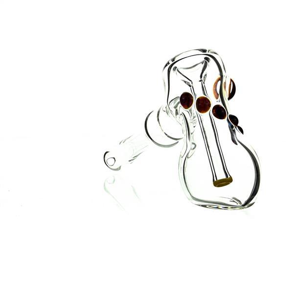 Taylor Twompsacks Hammer Amber Yellow glass waterpipe full view - Smoke Spot Glass