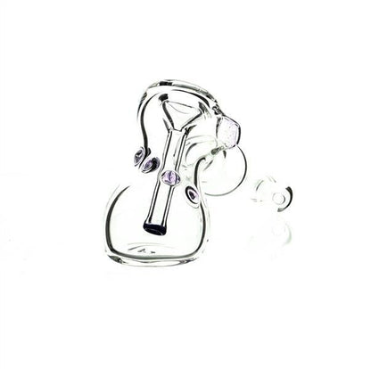 Close-up of Taylor Twompsacks Hammer Purple Blue glass waterpipe