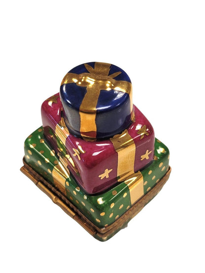 Christmas Teddy Bear Gift Box Porcelain Limoges xmas theme teddy French Trinket Box
