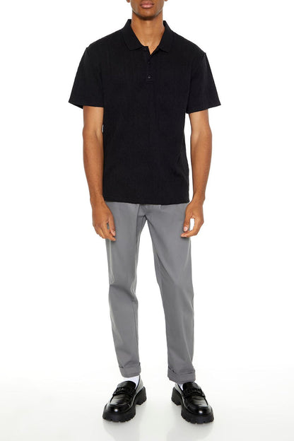 Textured Lace Polo Shirt