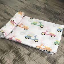 Three Little Anchors Organic Watermelon Swaddle (6770266374191)