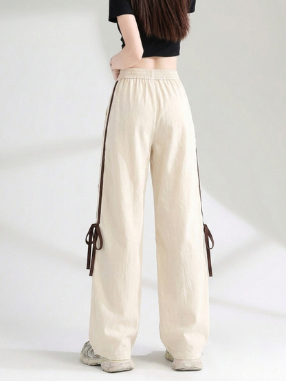 TIE-UP BOW VERSATILE CARGO PANTS