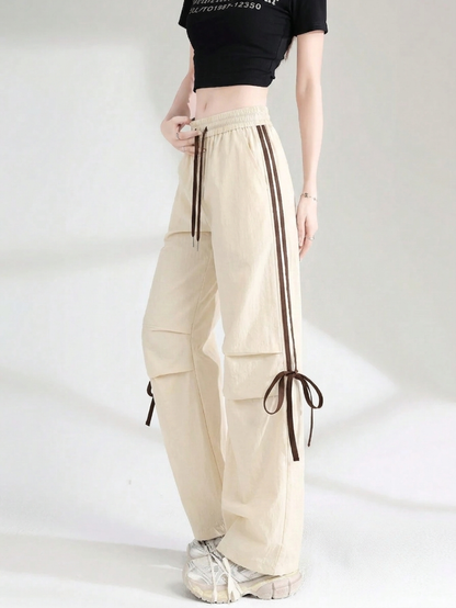 TIE-UP BOW VERSATILE CARGO PANTS