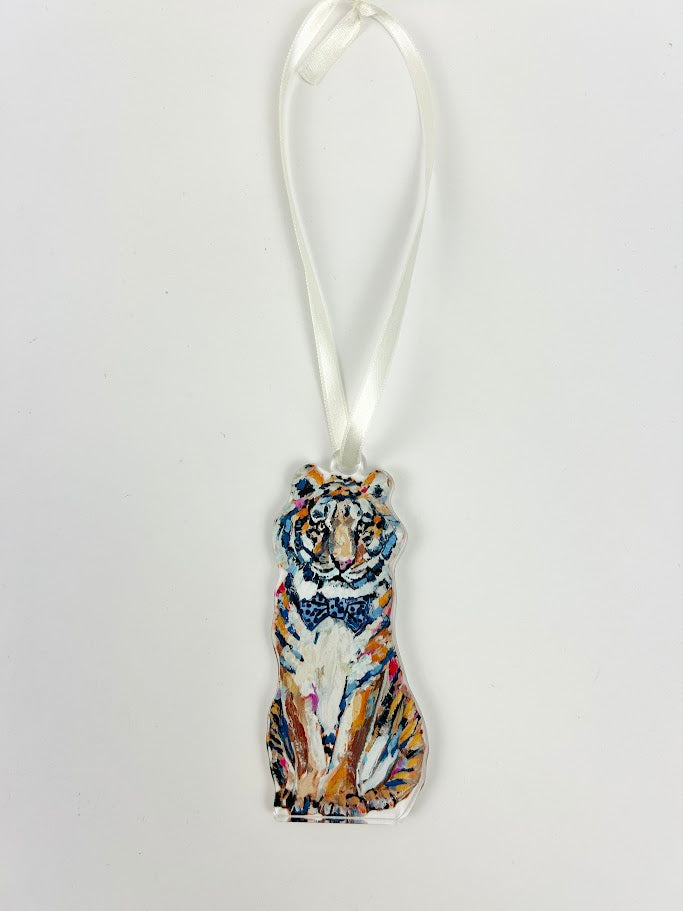 Tiger with Bowtie Acrylic Ornament Home Decor in at Wrapsody